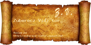 Zuberecz Viátor névjegykártya